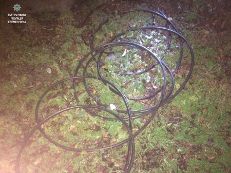 Кременчугские патрульные задержали кабельных воров с тесаком