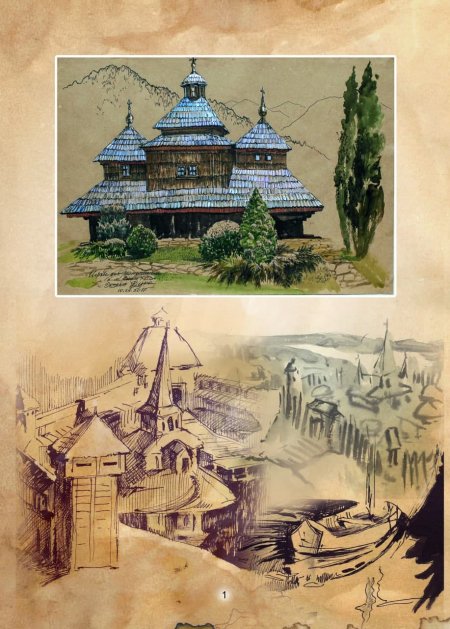 Зразок дерев'яного зодчества; за таким принципом будувалися конструкції фортеці Кременчук