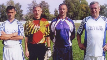 Іван Корпонай, Сергій Чабан, Адальберт Корпонай, Тиберій Корпонай (зліва - направо)