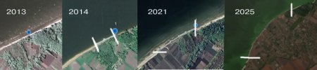 Мозоліївка, укріплені ділянки \ супутникові знімки earth.google.com, sentinel-hub.com