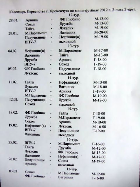 Футзал. Чемпионат Кременчуга. АФИША. Футзал. Чемпионат Кременчуга. АФИША.