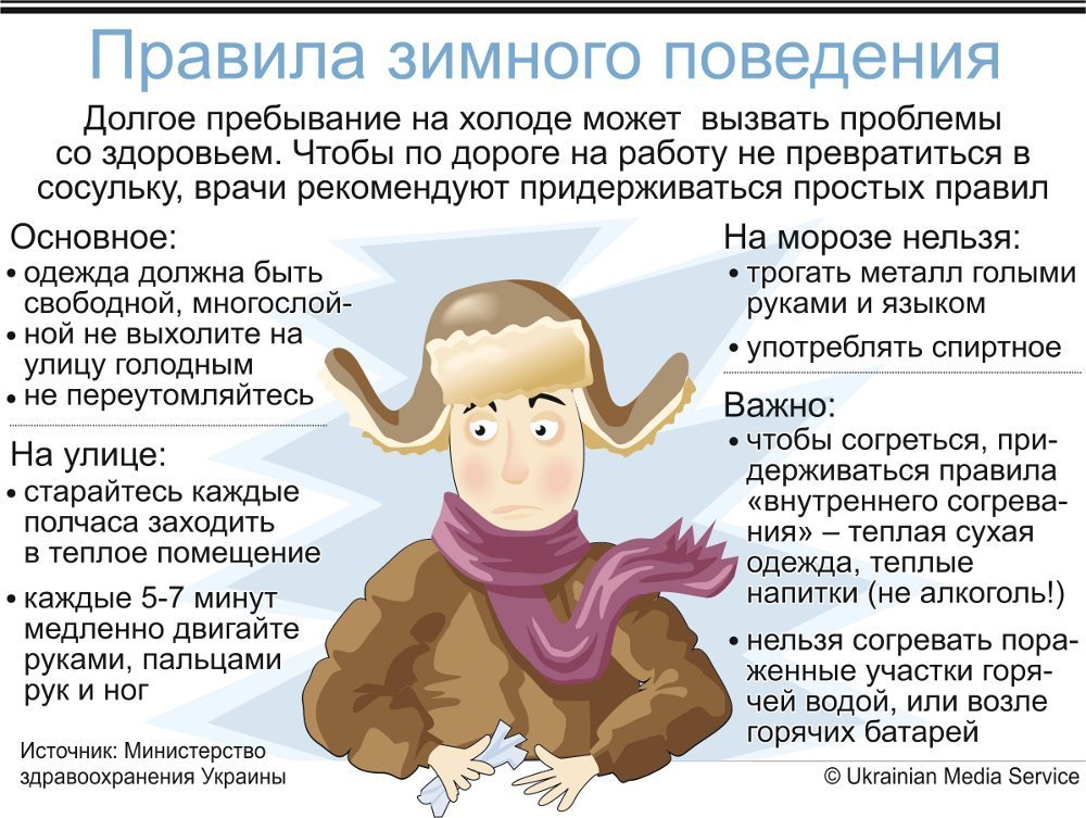 Как вести себя в морозную погоду (ИНФОГРАФИКА) Как вести себя в морозную погоду (ИНФОГРАФИКА)