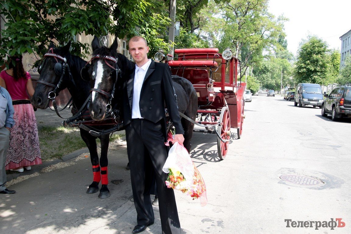 В Кременчуге роженицу встретили на карете с лошадьми (ФОТО, ВИДЕО) В Кременчуге роженицу встретили на карете с лошадьми (ФОТО, ВИДЕО)