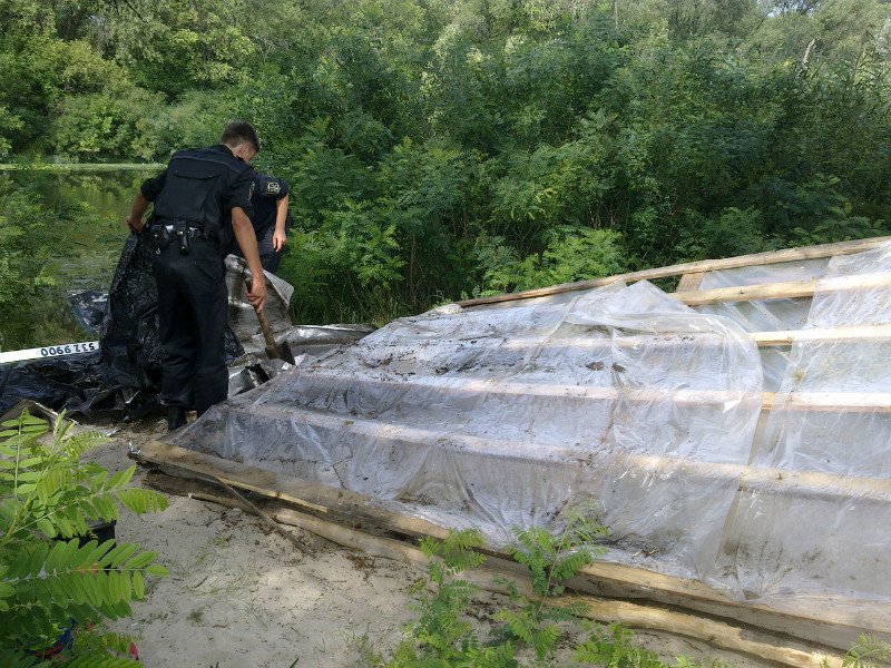 На острове Зеленый снесены 5 незаконных построек На острове Зеленый снесены 5 незаконных построек