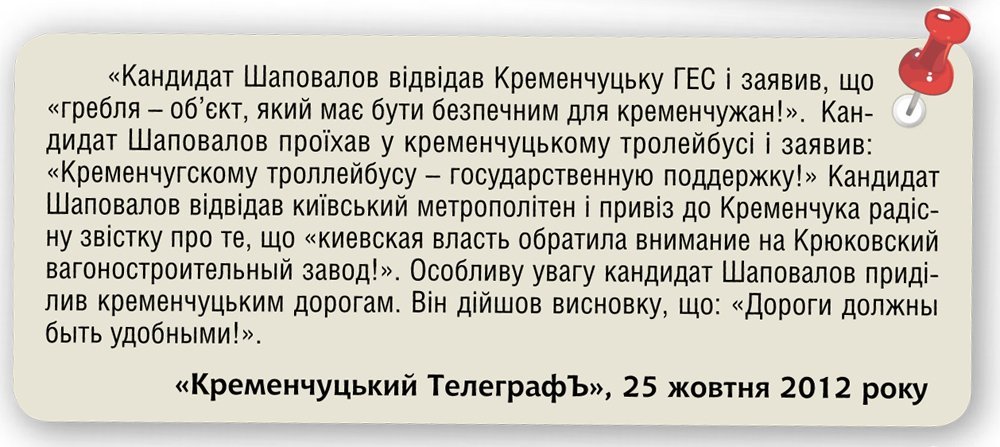 «И это все о нем...» Юрій Шаповалов, нардеп від Кременчука «И это все о нем...» Юрій Шаповалов, нардеп від Кременчука