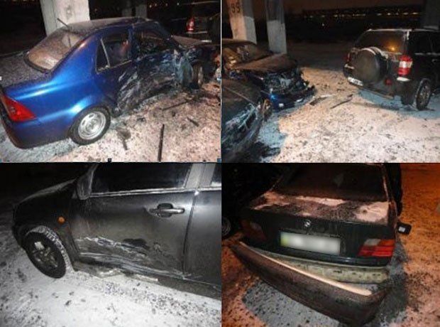 В Комсомольске пьяный водитель «проехался» по припаркованным автомобилям В Комсомольске пьяный водитель «проехался» по припаркованным автомобилям