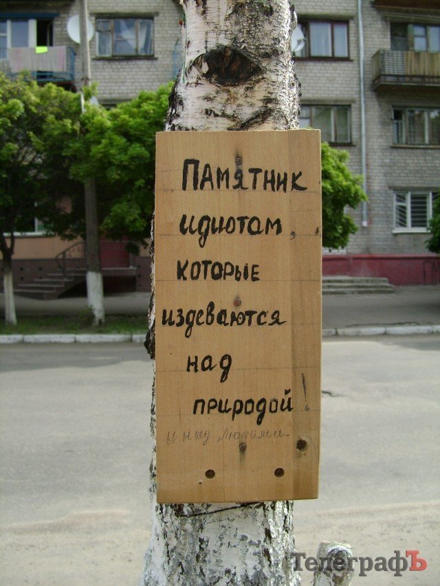 В Кременчуге появился памятник идиотам В Кременчуге появился памятник идиотам