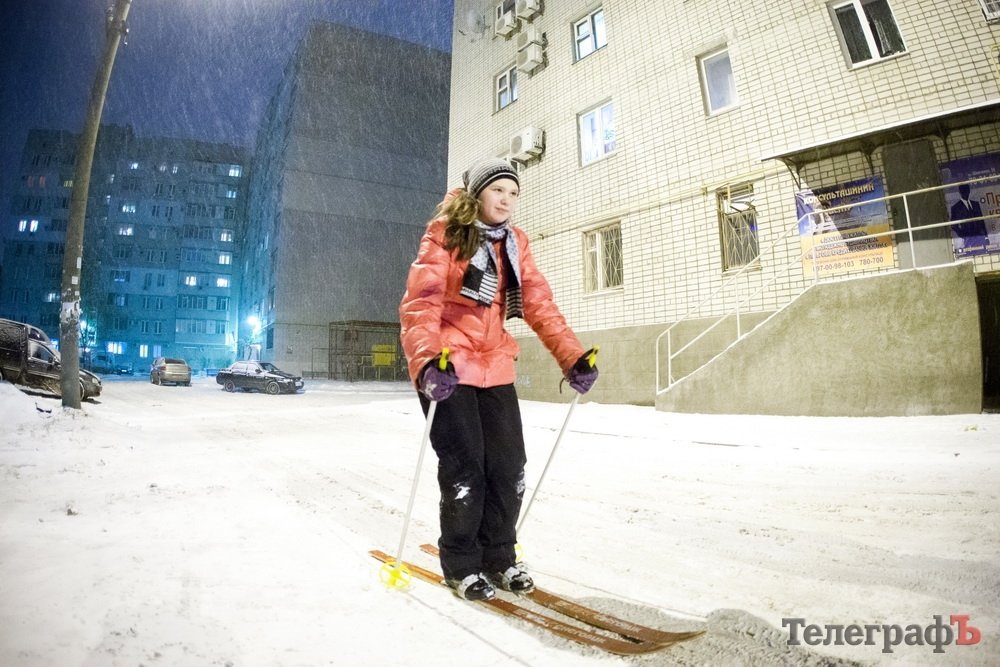 "Телеграф" зафиксировал первого лыжника :) "Телеграф" зафиксировал первого лыжника :)