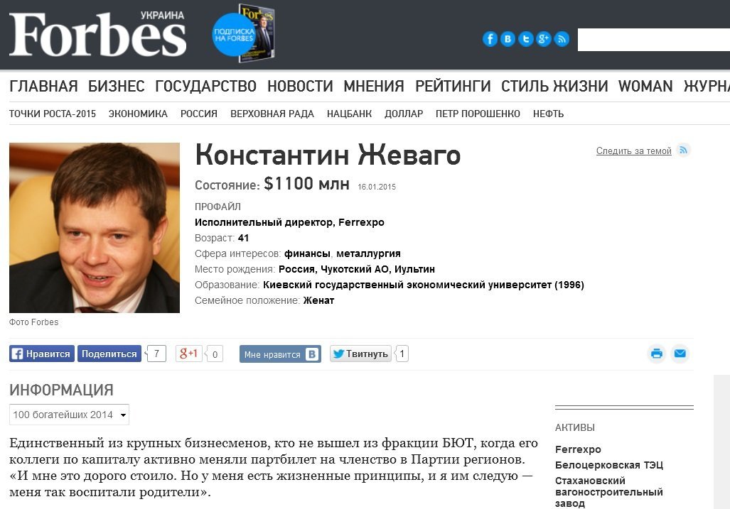 Кременчугские богачи остались в ТОП-100 по версии Forbes Кременчугские богачи остались в ТОП-100 по версии Forbes