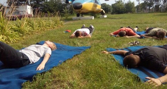 Учасники АТО з Кременчука займаються йогою Учасники АТО з Кременчука займаються йогою