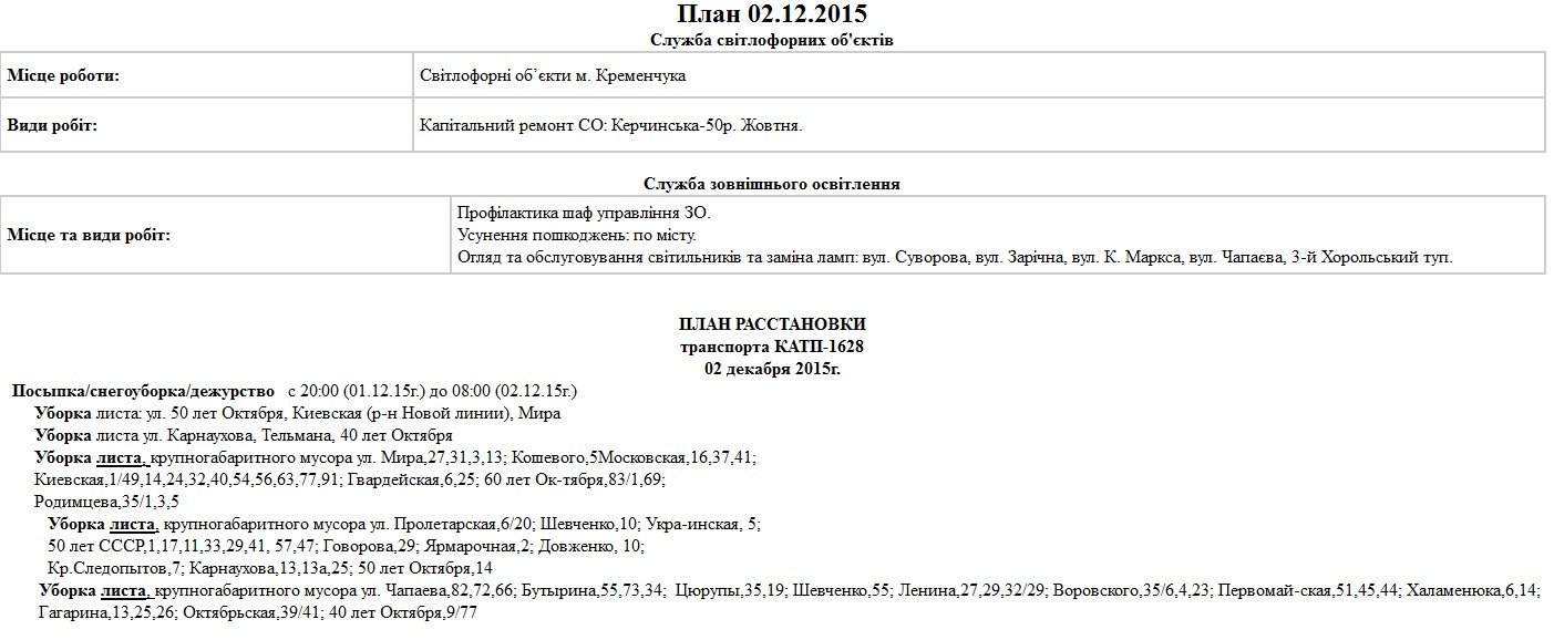 Сьогодні, 2 грудня, комунальники Кременчука лагодять освітлення в місті Сьогодні, 2 грудня, комунальники Кременчука лагодять освітлення в місті