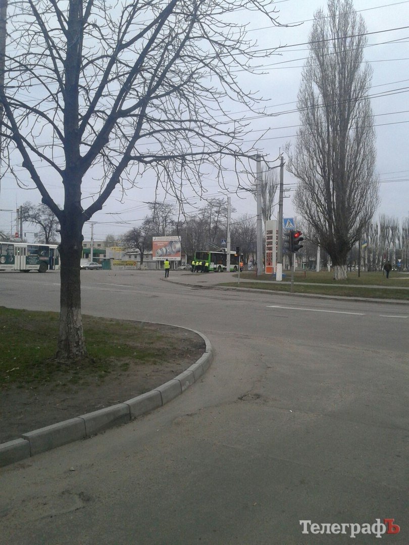 Кременчугские "копы" утром толкали троллейбус Кременчугские "копы" утром толкали троллейбус