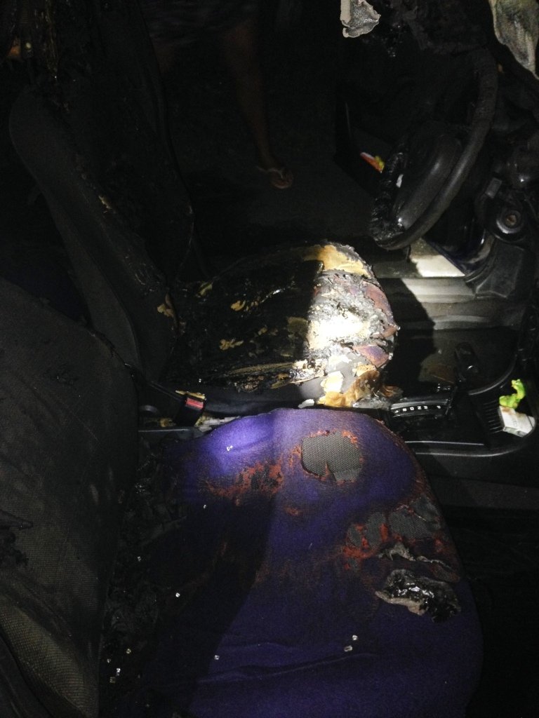 В Кременчуге горел Opel Kadett В Кременчуге горел Opel Kadett