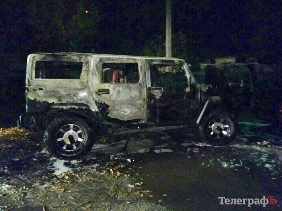 В Кременчуге на штрафстоянке сгорел тот самый Hummer В Кременчуге на штрафстоянке сгорел тот самый Hummer