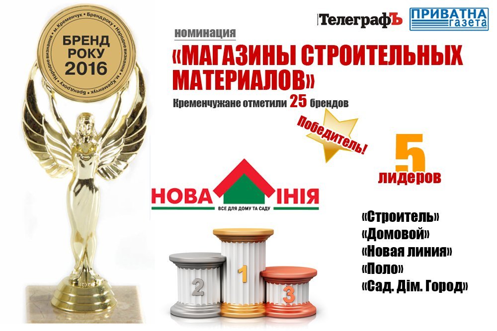 Кременчужане назвали лучшие бренды города в 2016 году! Кременчужане назвали лучшие бренды города в 2016 году!