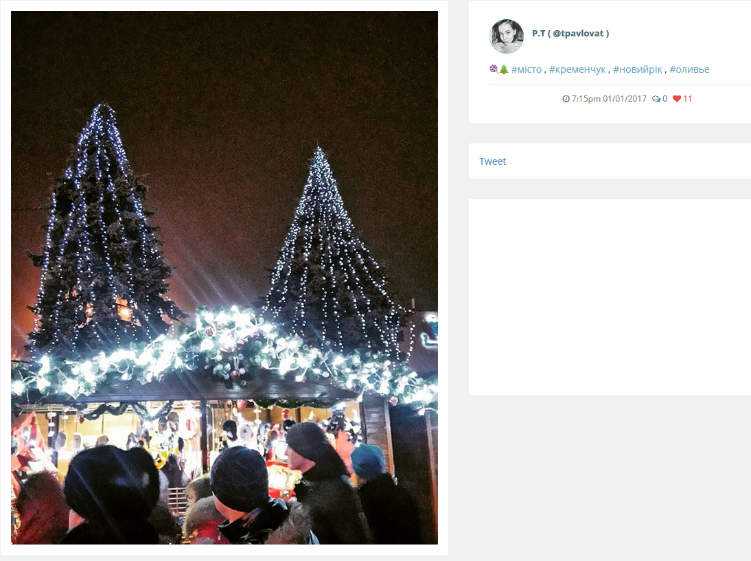 Предновогодний закат, домашние любимцы и городская ёлка: чем делились кременчужане в соцсетях на Новый год Предновогодний закат, домашние любимцы и городская ёлка: чем делились кременчужане в соцсетях на Новый год