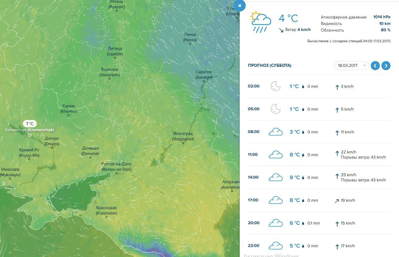 На вихідних у Кременчуці буде хмарно, вітряно і з дощем На вихідних у Кременчуці буде хмарно, вітряно і з дощем