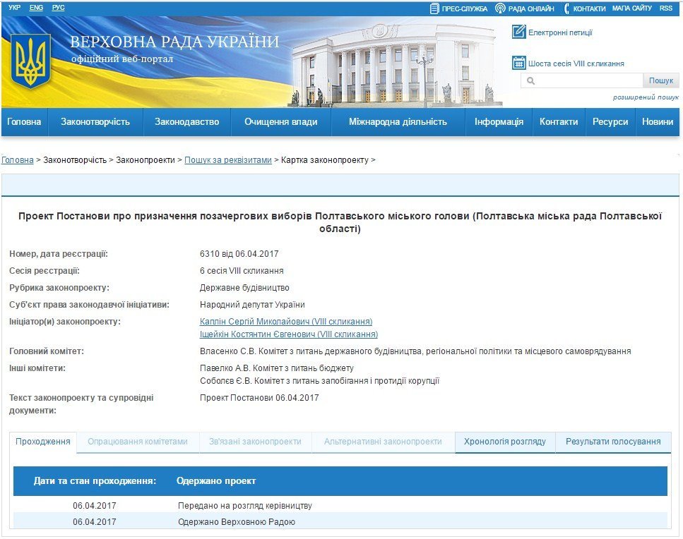 Последствия конфликта в скандальной арке: нардепы от Полтавы инициируют перевыборы мэра Мамая Последствия конфликта в скандальной арке: нардепы от Полтавы инициируют перевыборы мэра Мамая