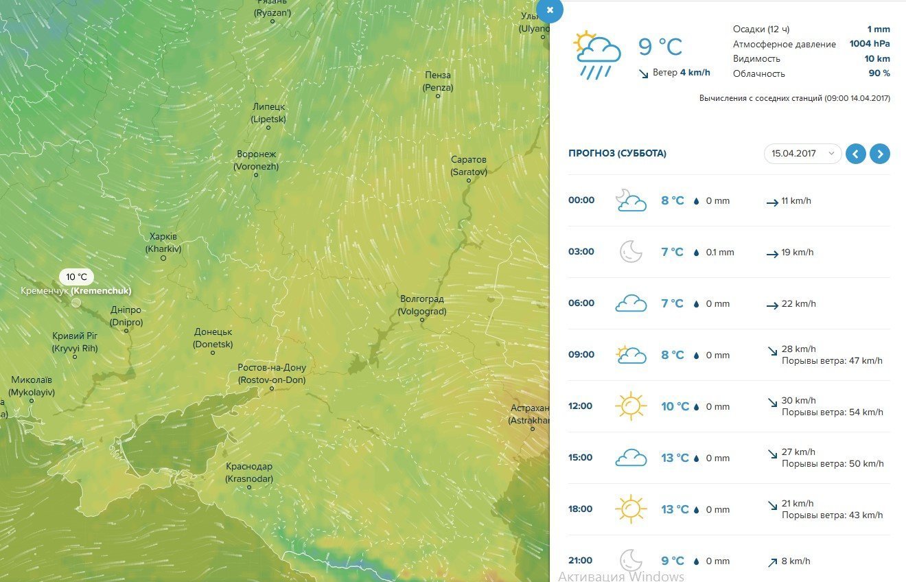 Погода на Великдень: на кременчужан чекають дощовиті та вітряні вихідні Погода на Великдень: на кременчужан чекають дощовиті та вітряні вихідні