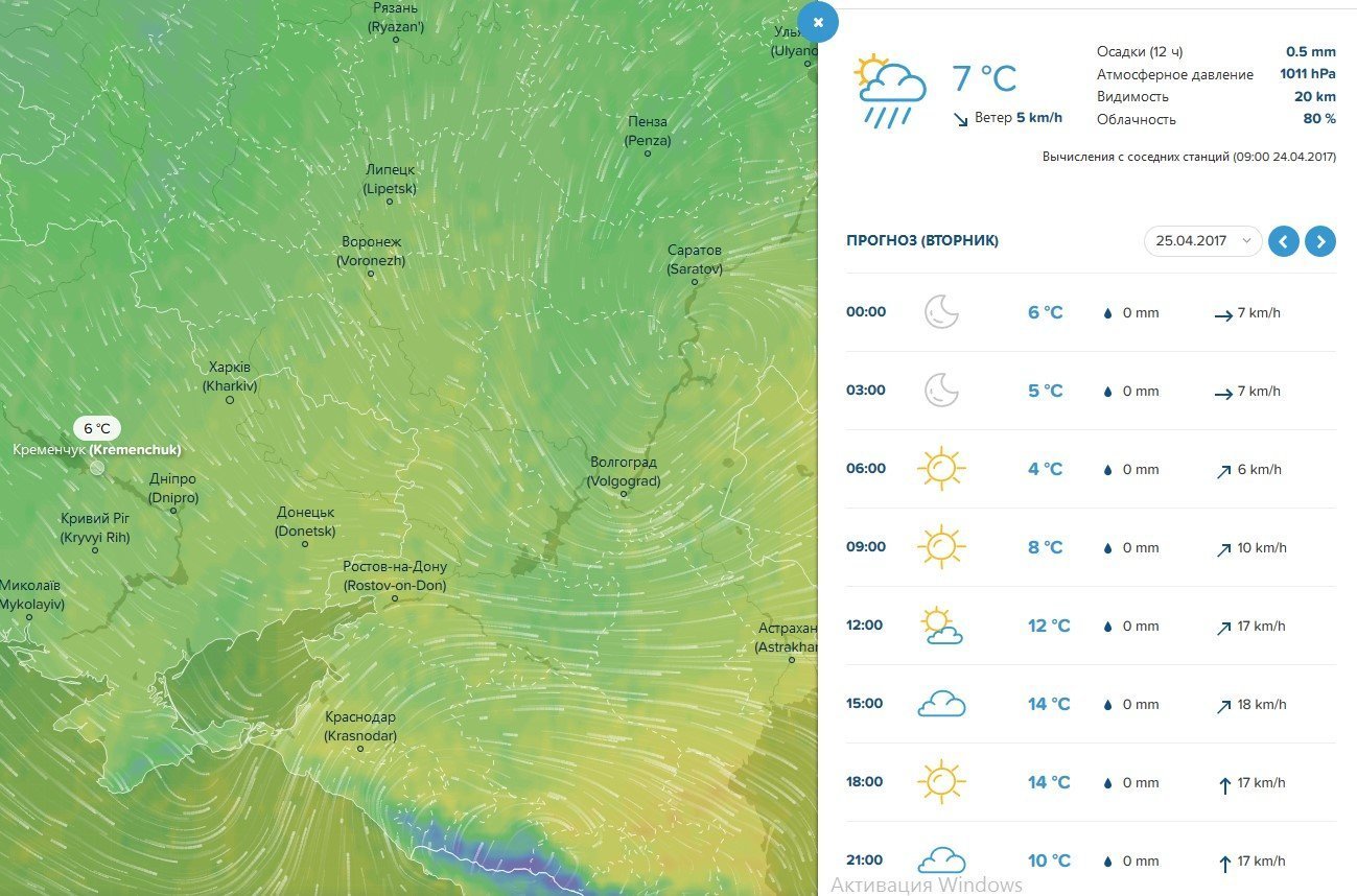 Гайда на пікнік: погода у Кременчуці буде теплою, сонячною, але вітряною Гайда на пікнік: погода у Кременчуці буде теплою, сонячною, але вітряною