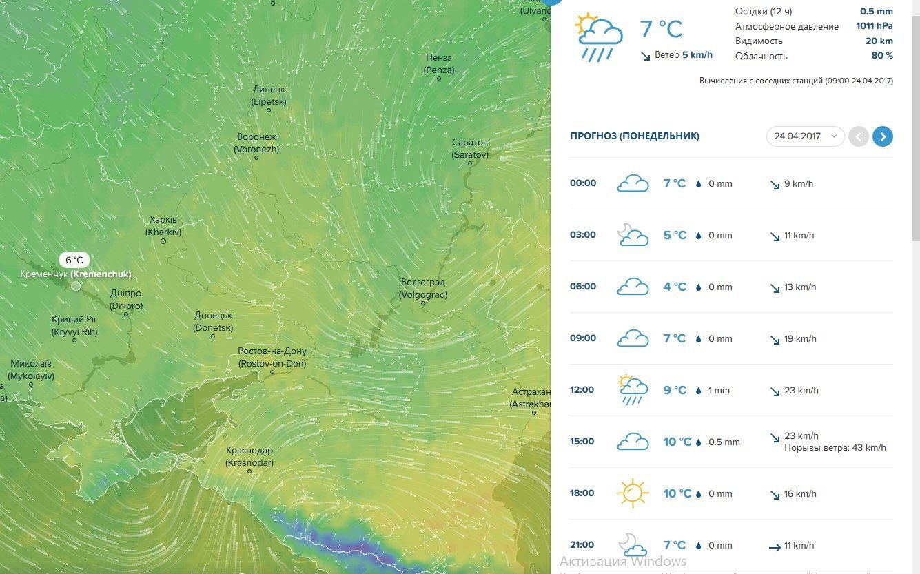 Гайда на пікнік: погода у Кременчуці буде теплою, сонячною, але вітряною Гайда на пікнік: погода у Кременчуці буде теплою, сонячною, але вітряною