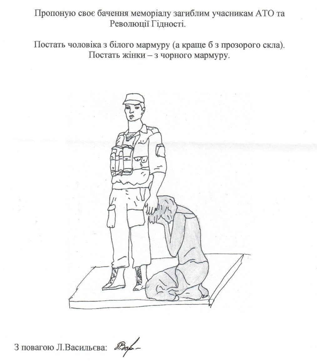 Дубль 3: Як у Кременчуці виглядатиме пам'ятник учасникам АТО Дубль 3: Як у Кременчуці виглядатиме пам'ятник учасникам АТО