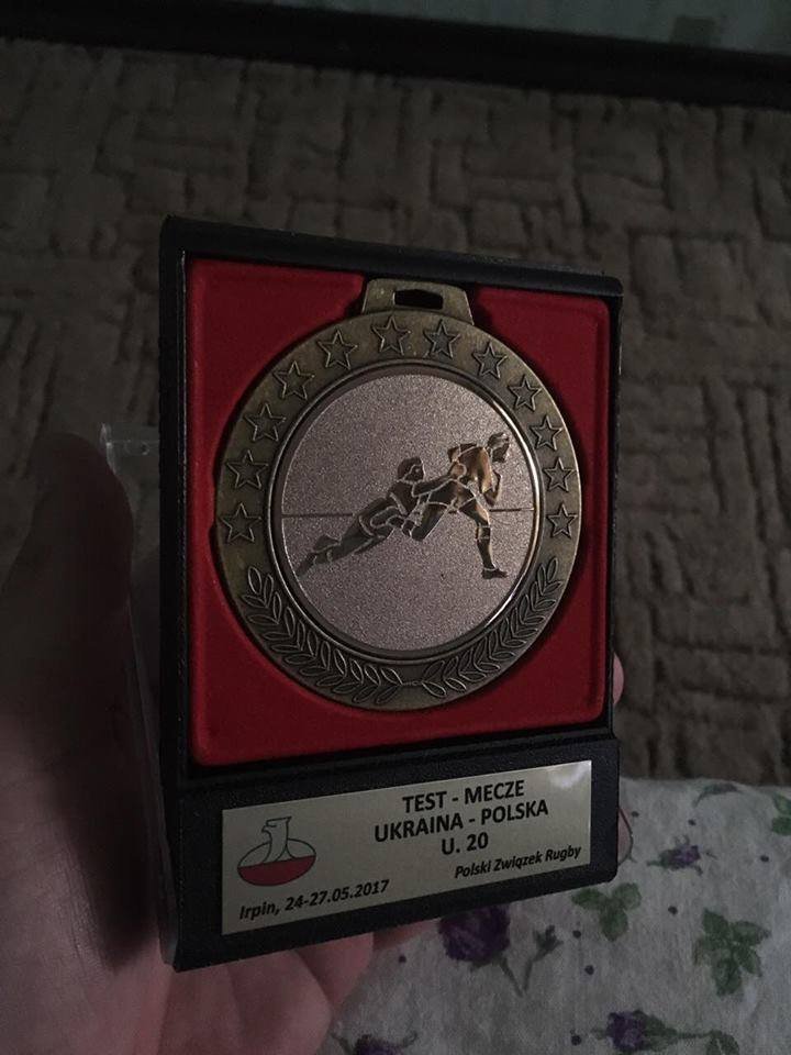 Кременчуцький регбіст привіз додому пам’ятну медаль після «бою» з поляками Кременчуцький регбіст привіз додому пам’ятну медаль після «бою» з поляками