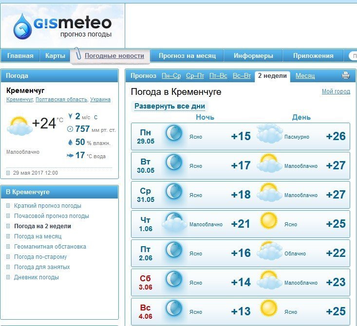 Вітер, грозу та спеку підготував цей тиждень кременчужанам Вітер, грозу та спеку підготував цей тиждень кременчужанам