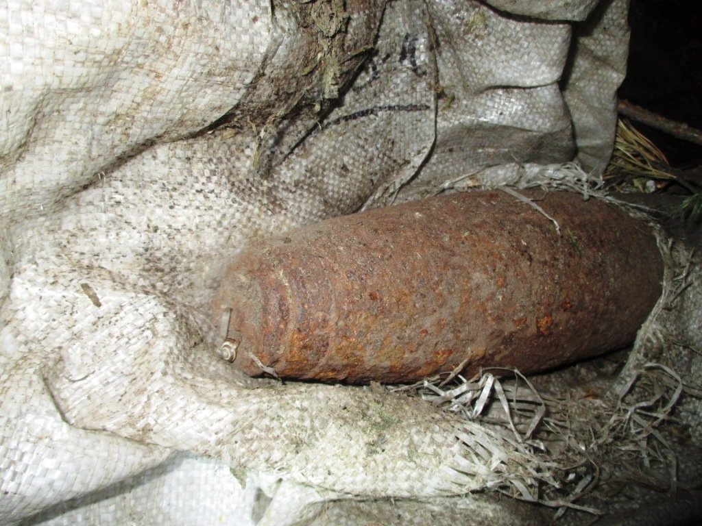 Под Кременчугом нашли артснаряд времен Второй Мировой Под Кременчугом нашли артснаряд времен Второй Мировой