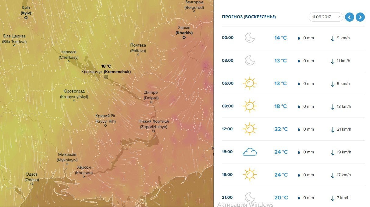 На вихідних Кременчук відпочине від спеки На вихідних Кременчук відпочине від спеки