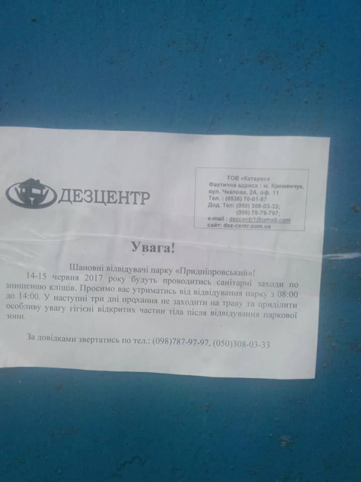 Кременчуцьких школярів вивели гуляти «по хімікатах» Кременчуцьких школярів вивели гуляти «по хімікатах»