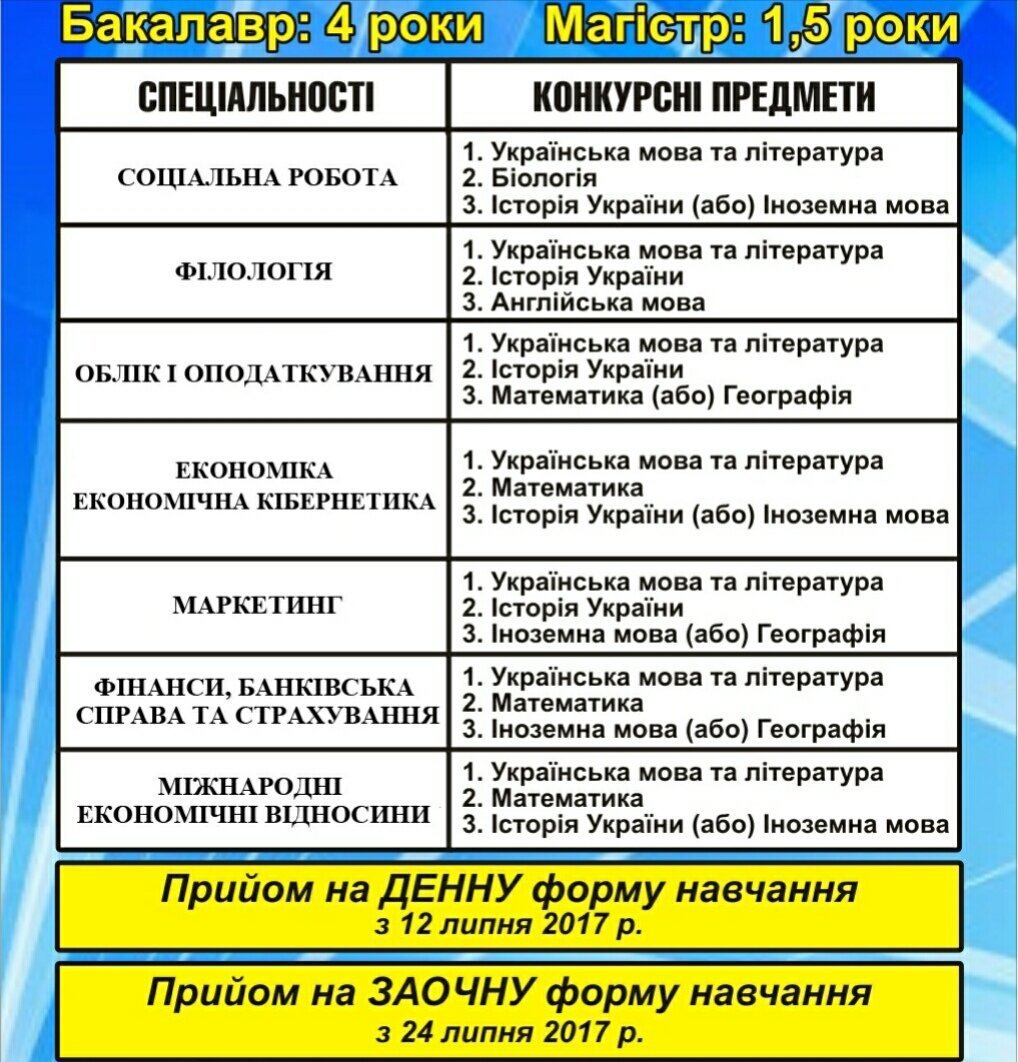 Встигни отримати диплом бакалавра або магістра Європейського рівня Встигни отримати диплом бакалавра або магістра Європейського рівня