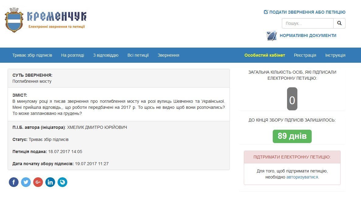 Фури на Занасип: кременчужанин переймається долею поглиблення дороги під мостом Фури на Занасип: кременчужанин переймається долею поглиблення дороги під мостом