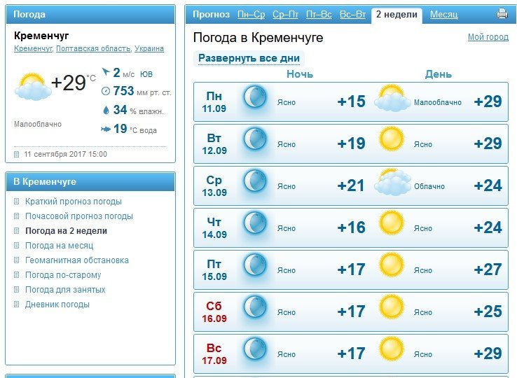 Неделя в Кременчуге будет по-летнему жаркой Неделя в Кременчуге будет по-летнему жаркой