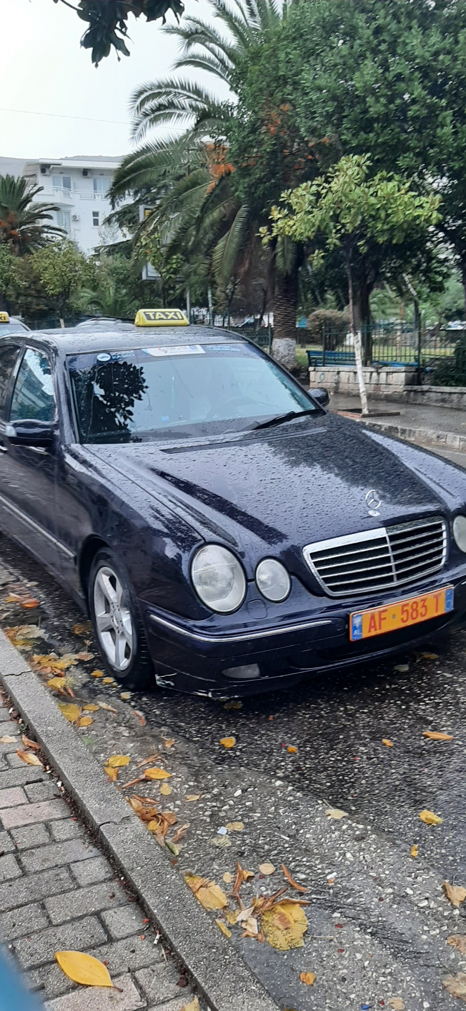 Под фото: Даже такси в Албании — это мерседес. А на парковке из 10 авто 7 точно кажутся мерсами. Нам объяснили, что многие авто — из угона. Европейцы пригоняют свои тачки и продают по приятной цене. А затем предприимчивые экс-владельцы машин заявляют в полицию об угоне и получают полноценную страховку. Говорят, что из 500 местных машин 470 числятся в европейском розыске.