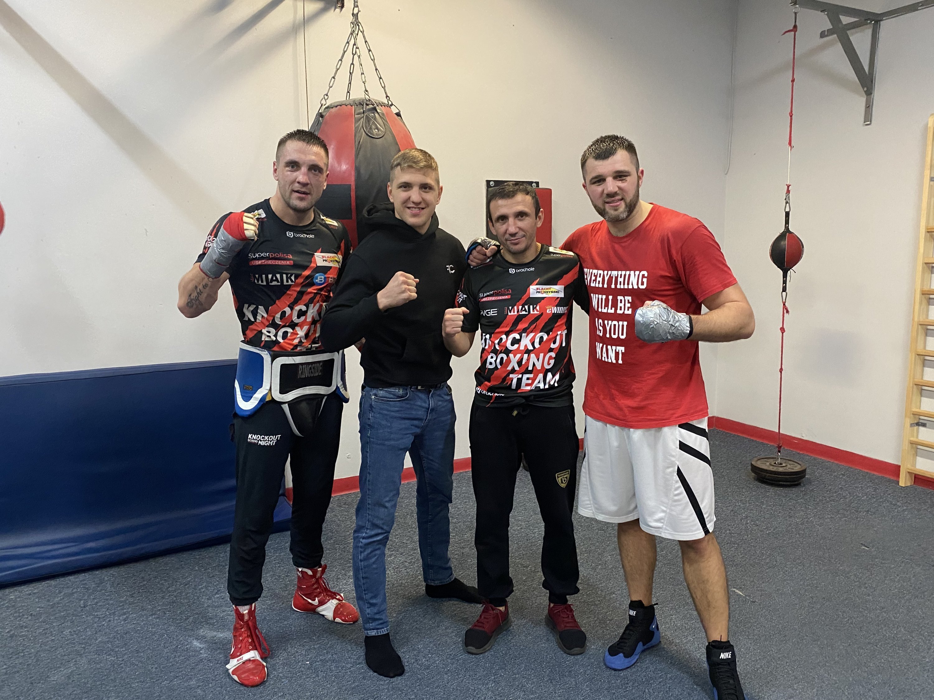 Адам Балскі, український боксер Федір Черкашин, український тренер, який готує професійних боксерів у Польщі Андрій Лічик та Сергій Радченко