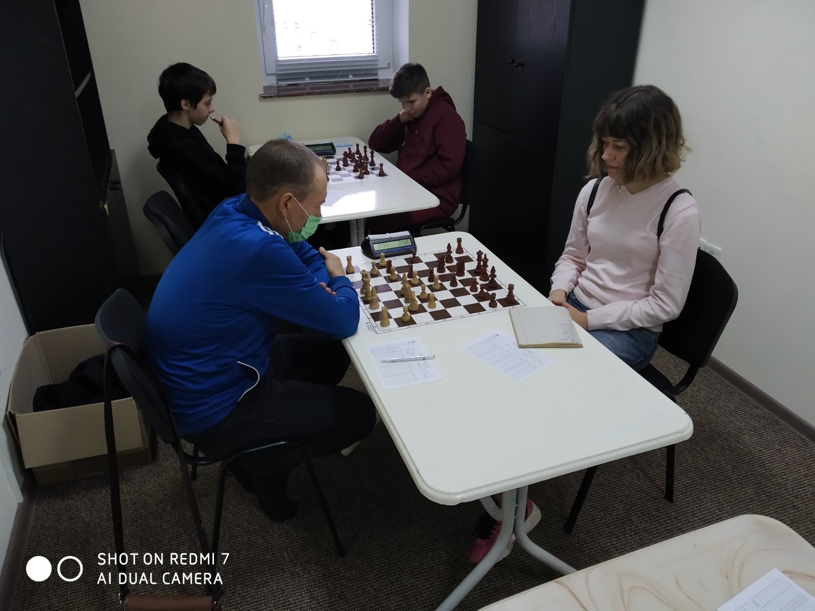 На фото Тарас Дацюк проти своєї учениці Тетьяни Хоменко