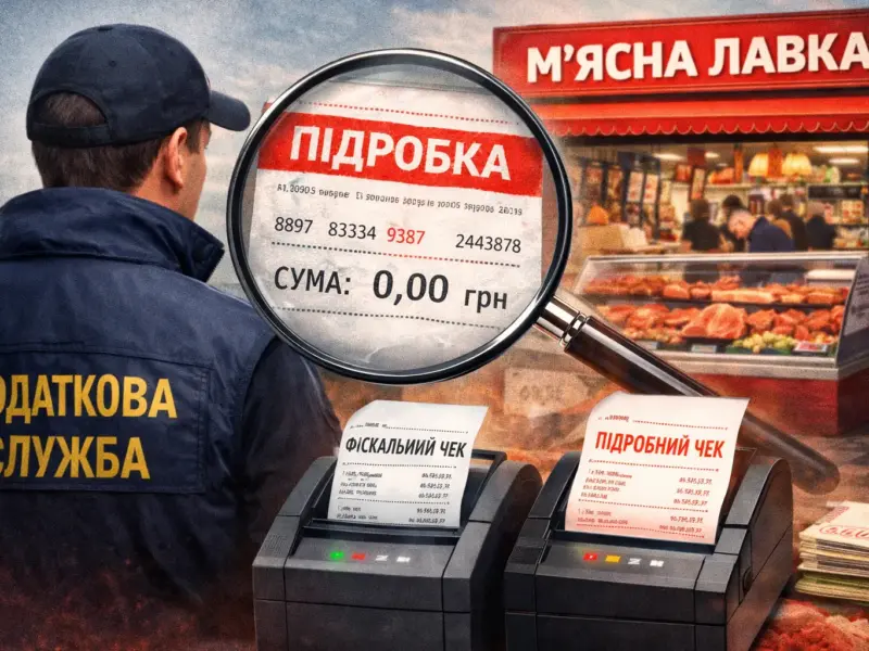 У мережі м’ясних магазинів на Полтавщині  виявили схему з підробленими чеками