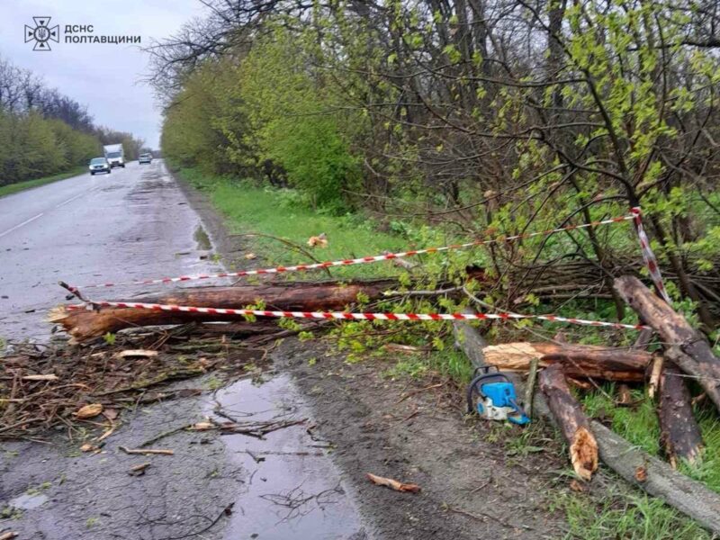 Вчора на Кременчуччині рятувальники шість разів виїжджали через негоду