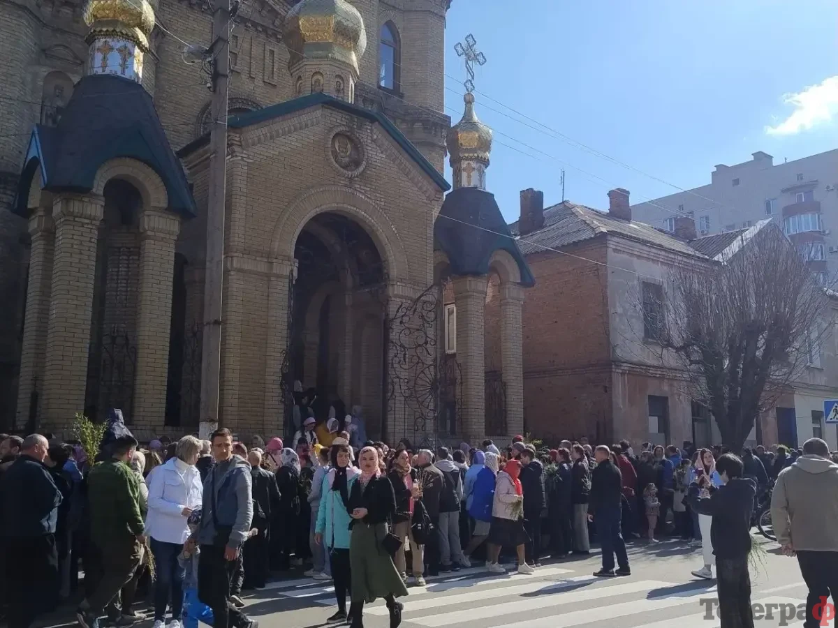 У храмах Кременчука освятили вербу на Вербну неділю: фото