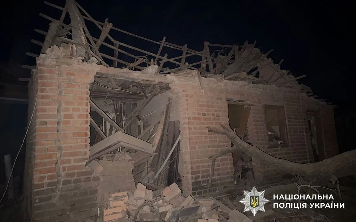На Полтавщині поліція та СБУ документують наслідки нічної атаки дронів