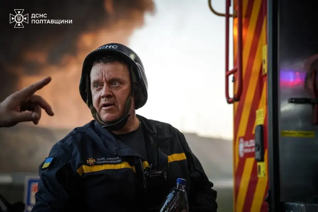 У Кременчуцькому районі рятувальники ліквідували наслідки чергової російської атаки на промислових об’єктах