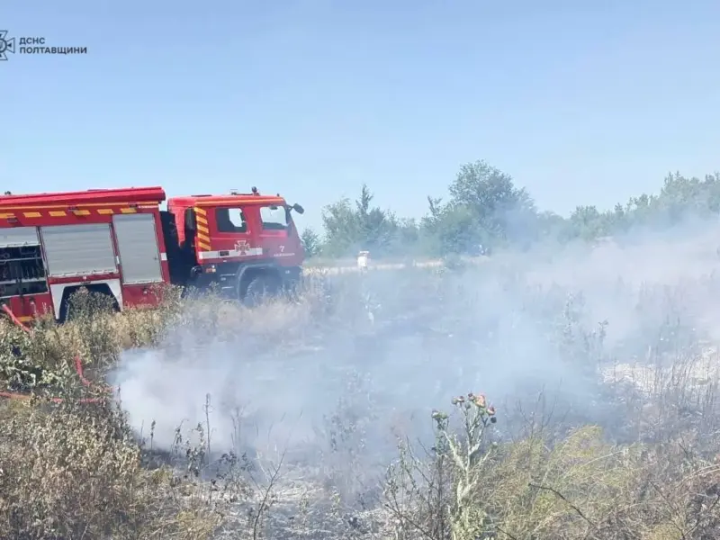 За минулу добу на Полтавщині сталося 12 пожеж: на Кременчуччині вогонь знищив господарчу споруду