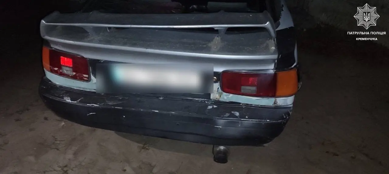 У Кременчуці нетверезий водій втік з місця ДТП