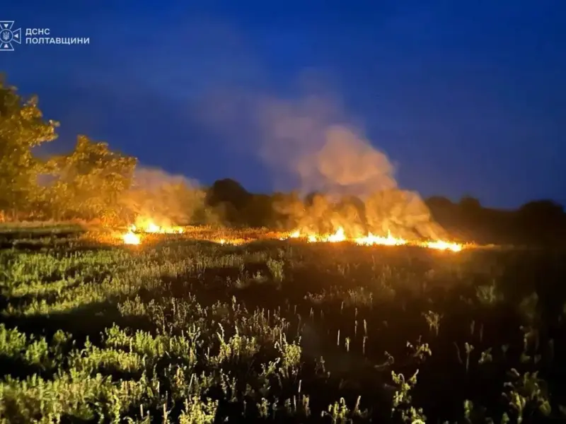 На Полтавщині 10–12 жовтня прогнозують надзвичайну пожежну небезпеку