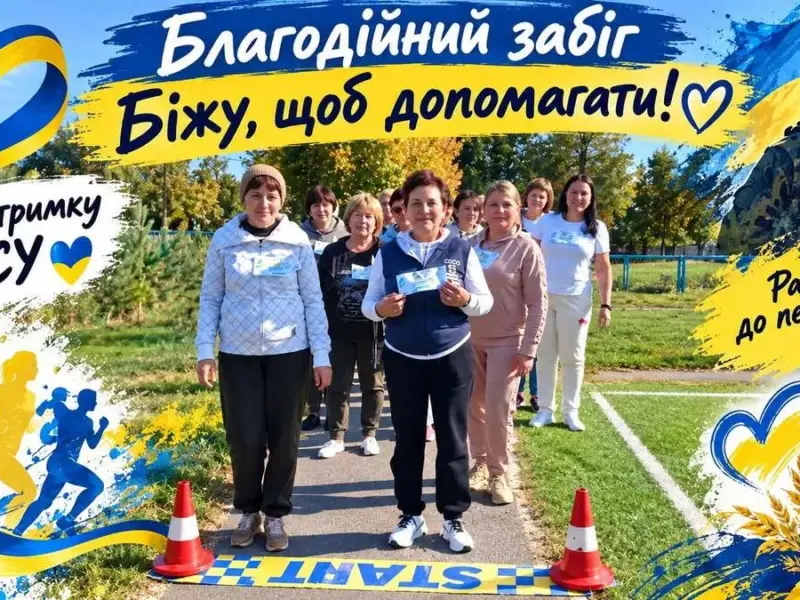 У Максимівській гімназії зібрали 7400 гривень для ЗСУ під час благодійного забігу