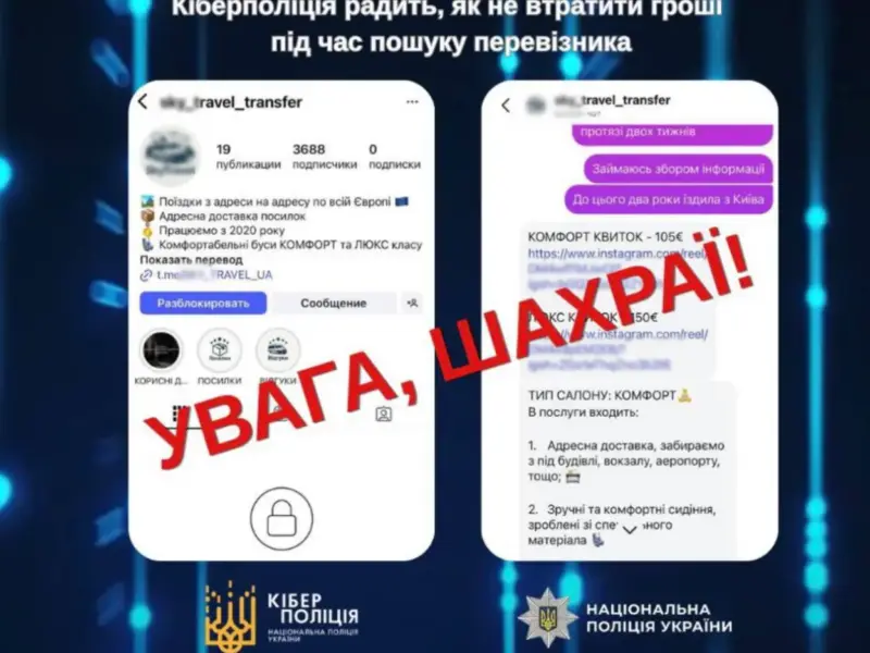 «Залишилося одне місце»: як шахраї виманюють гроші під виглядом перевізників